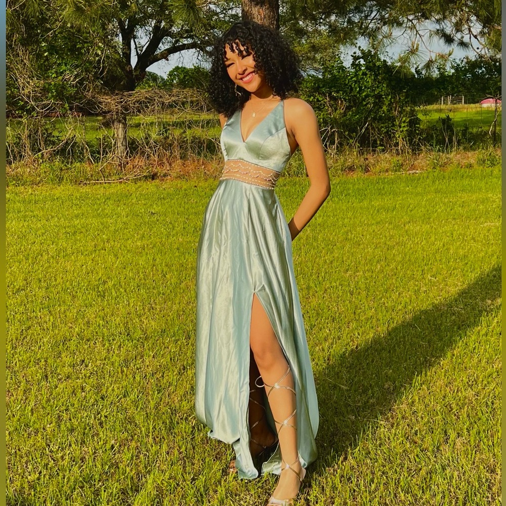 Eucalyptus Green prom dress